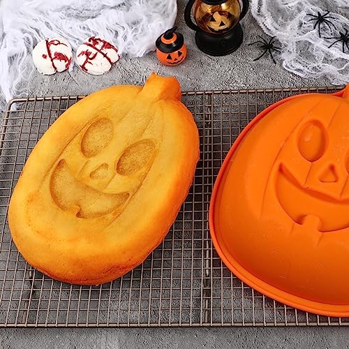 Kamehame Halloween Pumpkin Cake Pan, 8 Inches Pumpkin Cake Mold, Jack