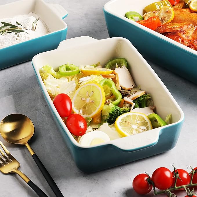 Sweejar Ceramic Bakeware Set, Rectangular Baking Dish - Image 3