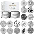 Absorbing Stone Coasters for Drinks Cork Base, with 2 Holder, for
