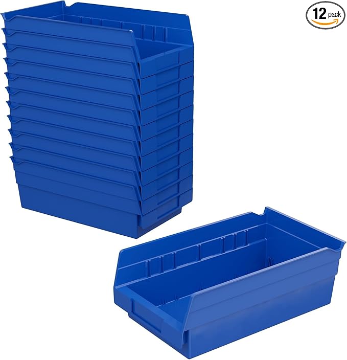 Akro-Mils 30130 Plastic Shelf Bins, Heavy Duty Storage Bins by Akro-Mils