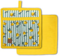 Folkulture Pot Holders for Kitchen | Pack of 2 Ribbed Soft Silicone Hot Pads by FOLKULTURE