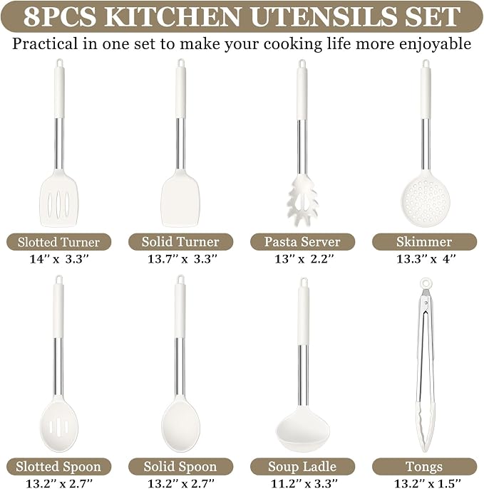 TeamFar Kitchen Utensils, for Nonstick Cookware Cooking Stirring Turning - Image 2