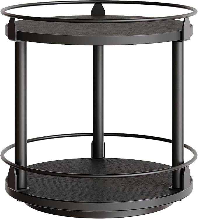 YATINEY Lazy Susan Organizer, Rotating Spice Rack, 2 Tier Spice Turntable by Yatiney