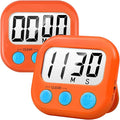 2 Pack Digital Kitchen Timer for Cooking Big Digits Loud Alarm Magnetic Backing by AOUCE
