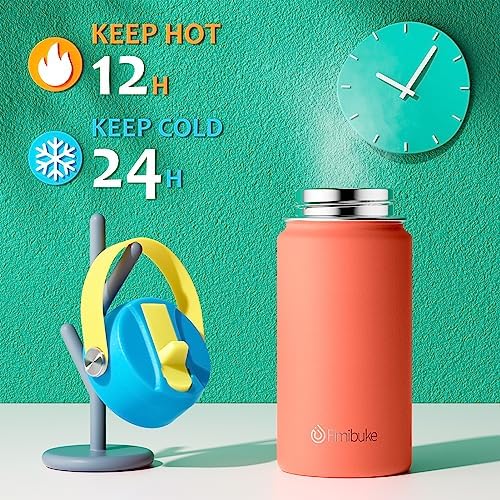 Fimibuke 14oz Kids Insulated Water Bottle, 18/8 Stainless Steel Kids