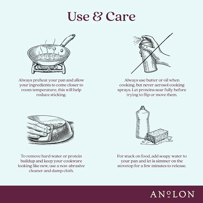 Anolon Nouvelle Stainless Steel Cookware Pots and Pans Set, 10 Piece - Image 7