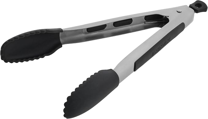 Farberware Silicone-Tipped Locking Kitchen Tongs – Heat Resistant, Nonstick Safe by Farberware
