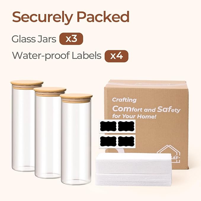 ComSaf Glass Spaghetti Pasta Storage Container - Image 8