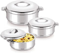 Casserole Stainless Steel Set of 3 (500 ml,1000 ml, 1500 ml) Double