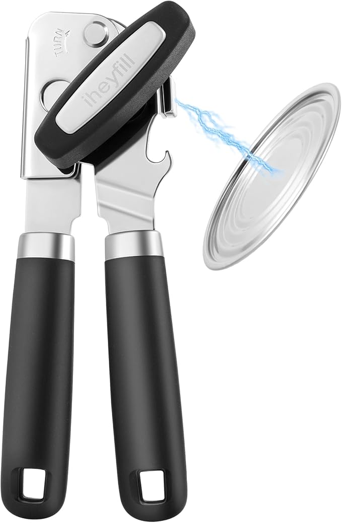Manual Can Opener with Magnet Lid Lifter, Heavy Duty Handheld Tin Opener and by Unknown