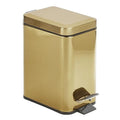 mDesign Slim Metal Rectangle 0.8 Gallon Trash Can by mDesign