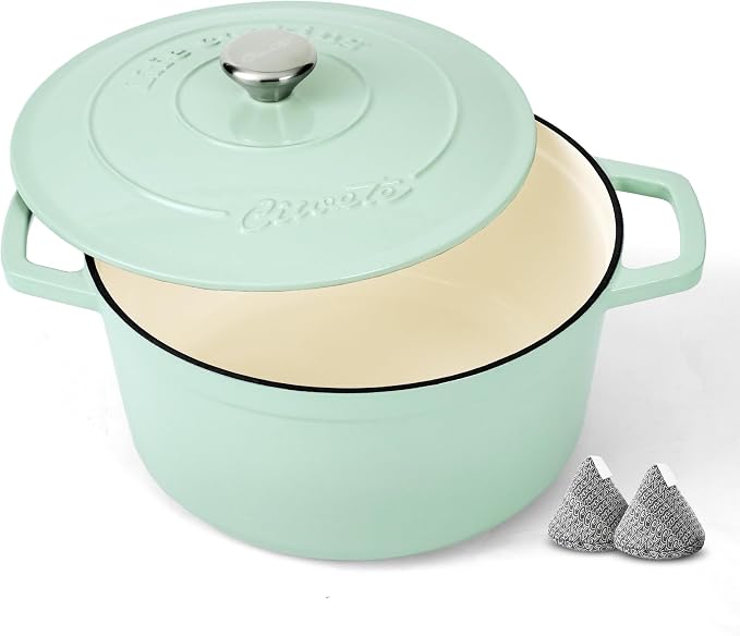 Ciwete Enameled Cast Iron Dutch Oven – 4.4 Quart Pot by Ciwete