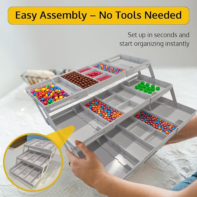3 Tier Drawer Organizer, Expandable Organizer - Image 6