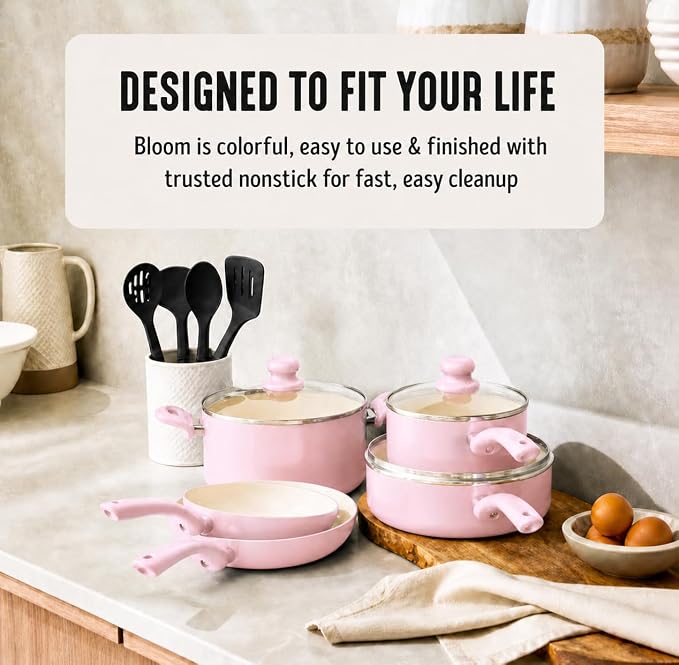 GreenLife 16-Piece Nonstick Cookware Set, Non-Toxic Ceramic Pots and Pans Set - Image 3
