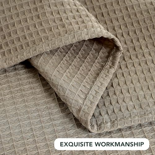 H.VERSAILTEX Round Tablecloth Waffle Textured Waterproof Table Cloth