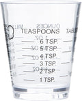 Chef Craft Classic Plastic Shot Glass Measurer, 1 ounce teaspoon/tablespoon by ChefCraft