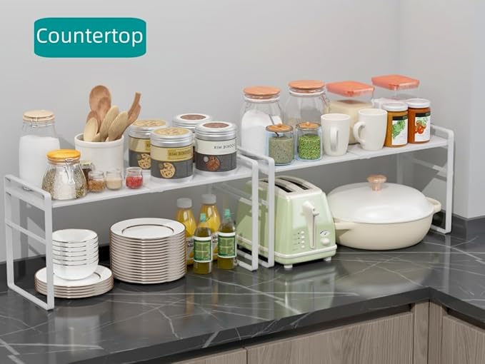 Expandable Cabinet Shelf Organizer Riser - Image 4