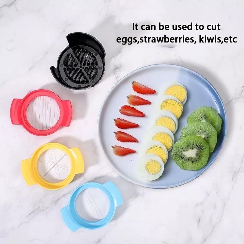 3-in-1 Egg Slicer for Hard Boiled Eggs, Strawberry, Banana & Avocado