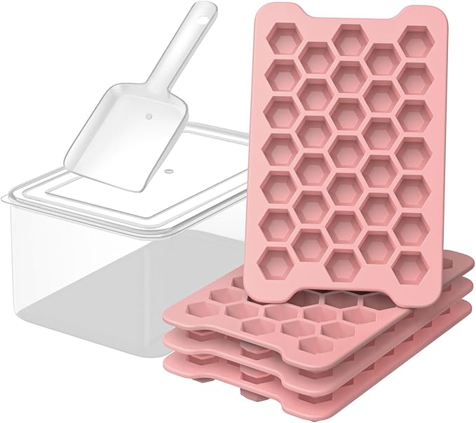 Mini Ice Cube Tray for Freezer: Small Plastic Ice Cubes Trays for Freezer by FDDAI