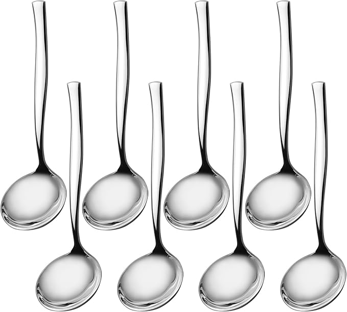 Small Stainless Steel Gravy Soup Ladles, Gravy Ladle Spoon, 8 Pieces by Udotry