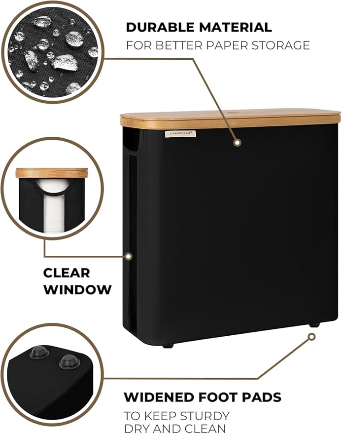 StorageWorks Large Toilet Paper Storage - Image 3