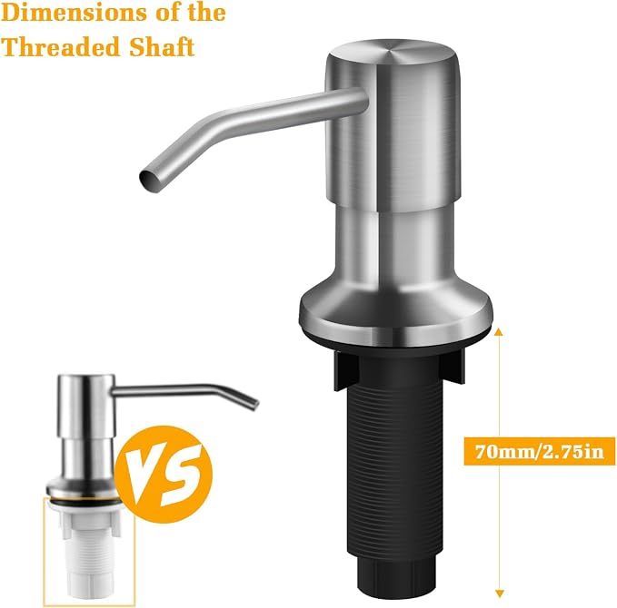 Soap Dispenser for Kitchen Sink, Built in Sink Soap Dispenser Lotion Dispenser - Image 4