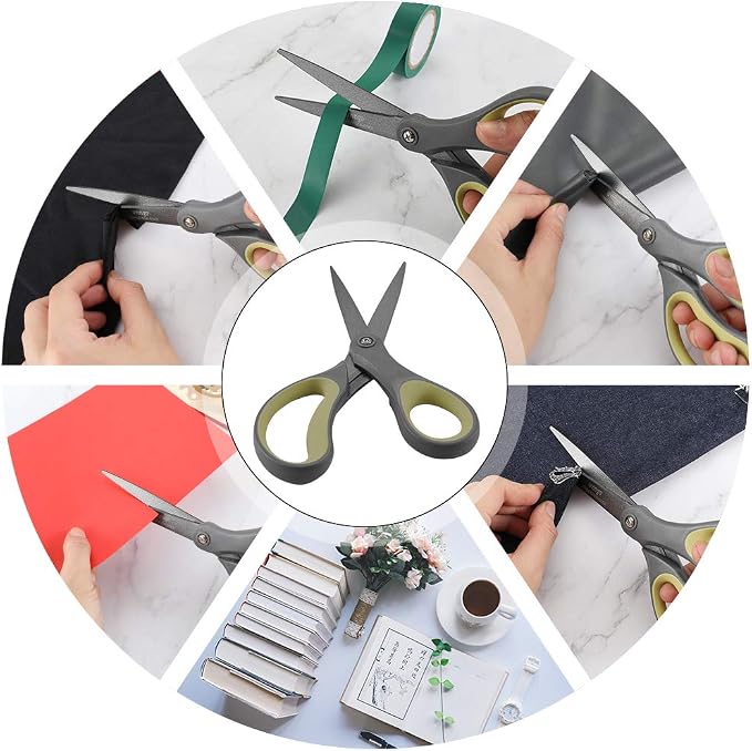 LIVINGO 2 Pack 8" Titanium Non-Stick Scissors, Professional Stainless Steel - Image 6