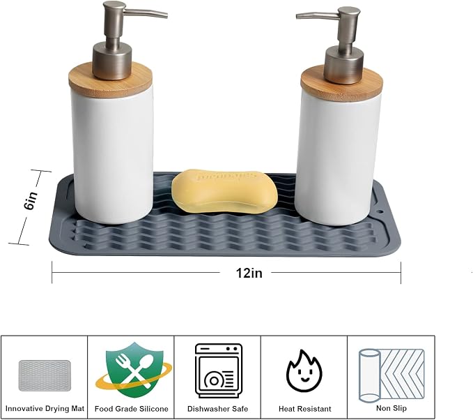 ZLR 2 Pcs Silicone Sponge Holder & Sink Caddy Tray - Image 2