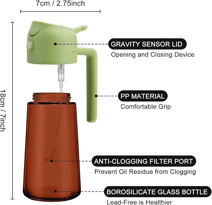 2 In 1 Oil Dispenser And Oil Sprayer, 16 Oz/470 Ml Oil Dispenser - Image 5