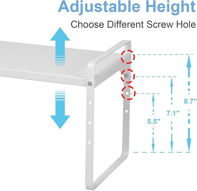 Set of 2 Expandable Cabinet Shelf Organizer, Stackable Kitchen Countertop - Image 3