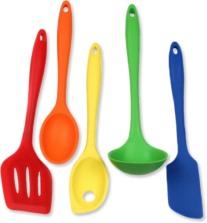 Chef Craft 5 Piece Multicolored Premium Silicone Kitchen Tool Set by ChefCraft