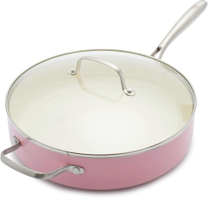 GreenLife Artisan Healthy Ceramic Nonstick, 5QT Saute Pan Jumbo Cooker by GreenLife