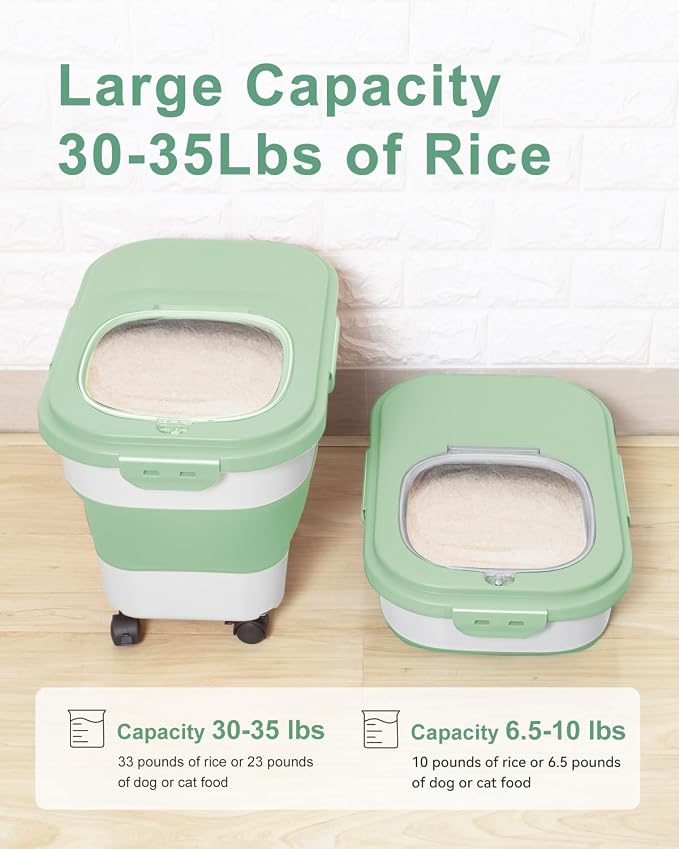 20-30 Lbs Rice Storage Container, Collapsible Food Storage Containers - Image 2