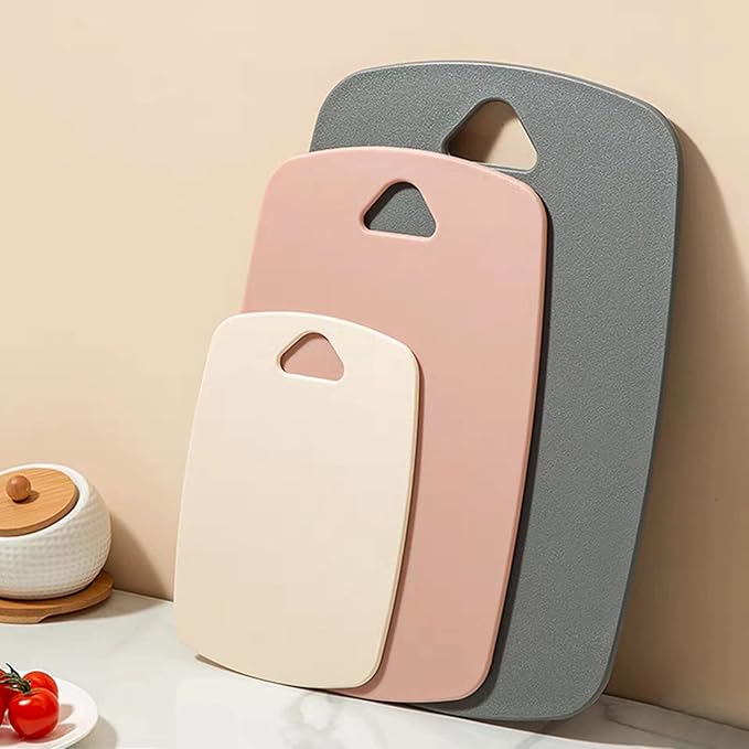 Cutting Boards for Kitchen, Plastic Cutting Board Set of 3, Thick Chopping by BanYakong