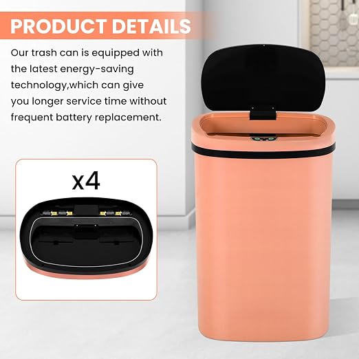 13 Gallon Trash Can, 50Liter Plastic High-Capacity Automatic Kitchen Trash Can - Image 7