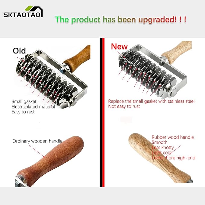 Stainless Steel Dough Lattice Roller Cutter - Image 3