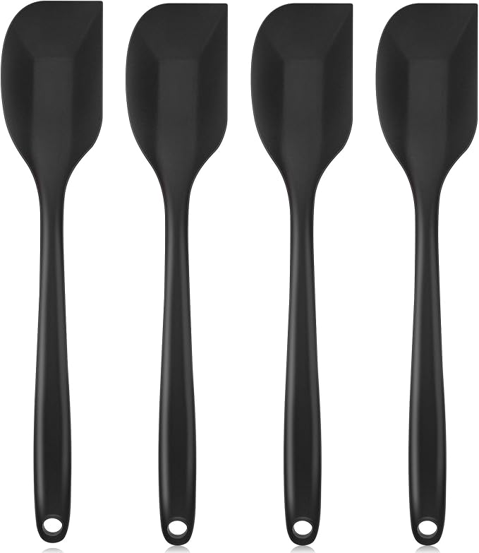 Shappy 4 Pieces Silicone Cooking Spoons 10.6 Inch Heat Resistant Kitchen Spoons by Shappy