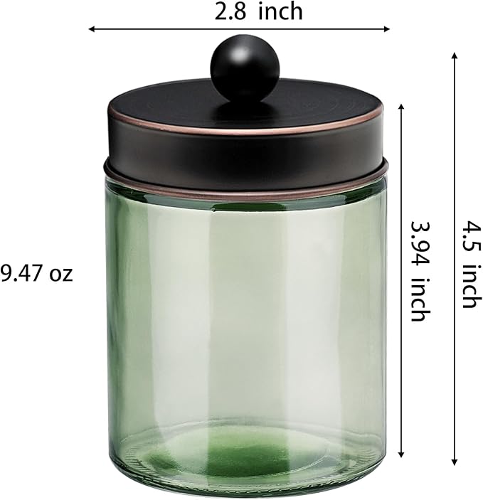 3 Pack Apothecary Jar Canisters Bathroom Vanity Organizer - Image 7