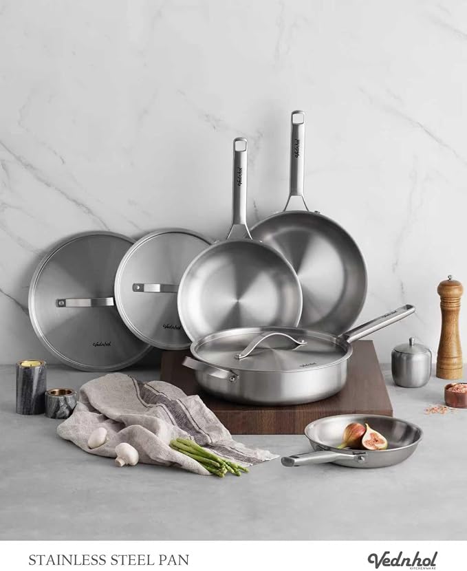 Stainless Steel Cookware Set, PFOA&PTFE Free, Dishwasher&Oven Safe, Kitchen - Image 8