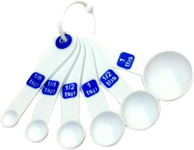 Chef Craft Select Plastic Measuring Spoon Set, 6 piece set by MaxiAids