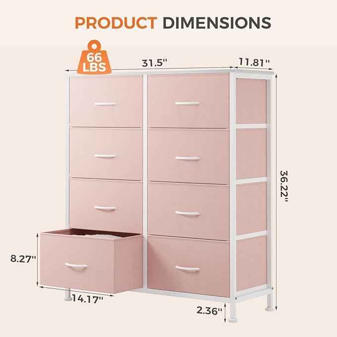 Sweetcrispy 8 Drawer Fabric Dresser - Image 3