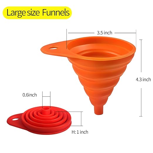 4-Pack Kitchen Funnel Set, Small and Large, Upgraded Kitchen Gadgets - Image 2