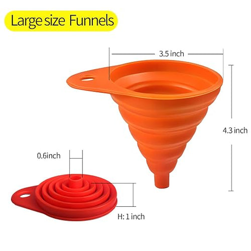 4-Pack Kitchen Funnel Set, Small and Large, Upgraded Kitchen Gadgets - Image 2