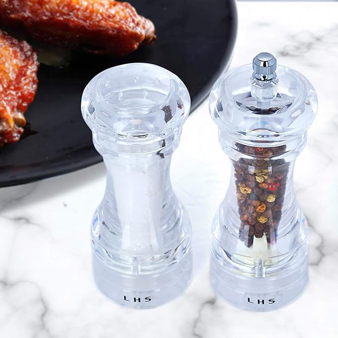 LHS Pepper Mill and Salt Shaker Set of 2 Salt and Pepper Mill Shaker - Image 8
