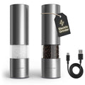 LARS NYSØM Electric Salt and Pepper Grinder Set I Automatic Salt and Pepper by LN