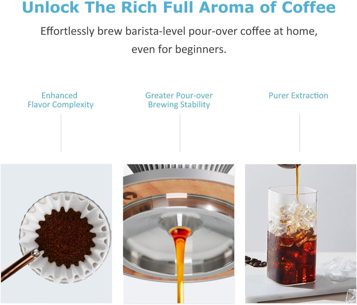 Pour Over Coffee Dripper Drip Coffee Pour Over Maker Resuable Blossom