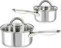 MICHELANGELO Saucepan Set 4pc, 18/10 Stainless Steel Sauce Pan by Michelangelo