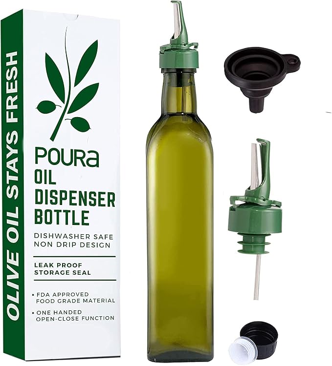Poura Glass Olive Oil Bottle Drizzler by Poura-ThePerfectServe