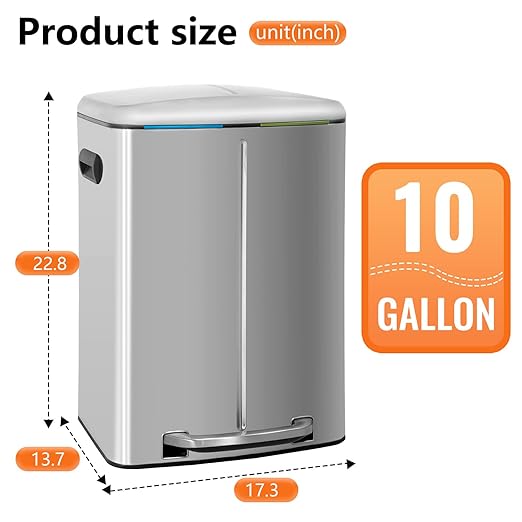 PayLessHere Dual Compartment Trash Can - Image 7