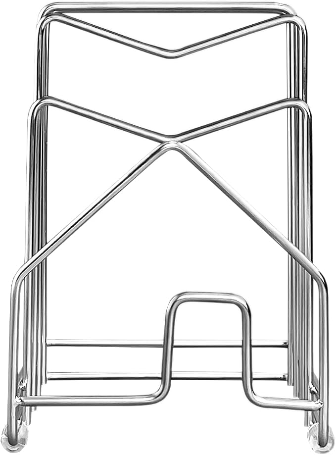 Pot Lid Organizer Cutting Board Holder Inside Cabinet 304 Stainless Steel Pots - Image 9